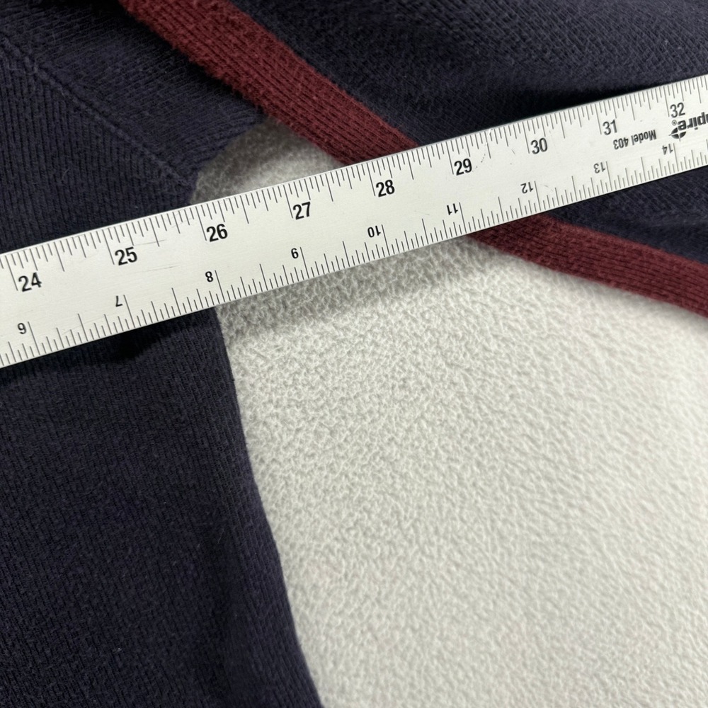 Vintage Abercrombie Fitch Shirt men's Large Blue Red Thick Heavyweight Blank 90s - Picture 3 of 7